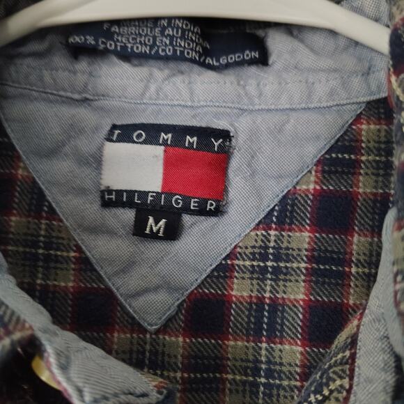 Vintage Tommy Hilfiger Mens button down flannel M - Picture 3 of 5